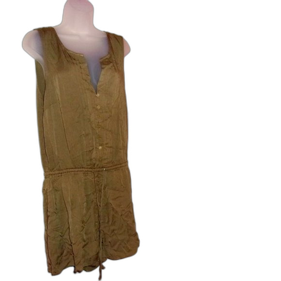 JustFab XL Olive Green Pintuck Romper NWT - Picture 2 of 12